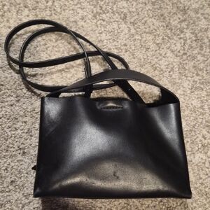 COS Black Leather Micro Crossbody Bag